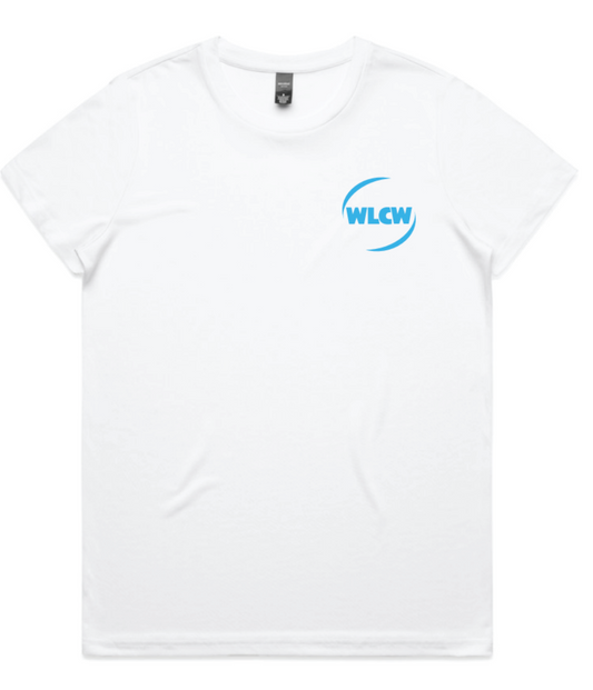 WLCW Womens Active TEE in WHITE